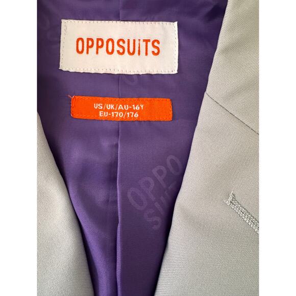 NORDSTROM OPPOSUITS Boys Gray 2 Piece Jacket Pant Set Size 16Y - Picture 6 of 11